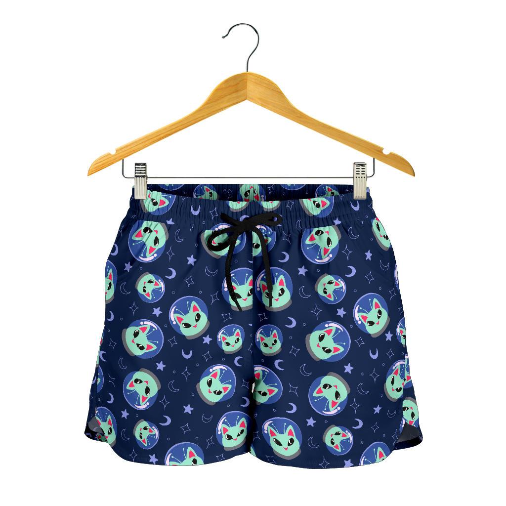 Alien Cat Women Shorts-JTAMIGO.COM