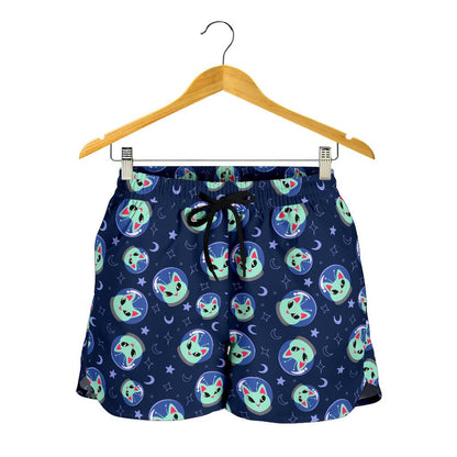Alien Cat Women Shorts-JTAMIGO.COM