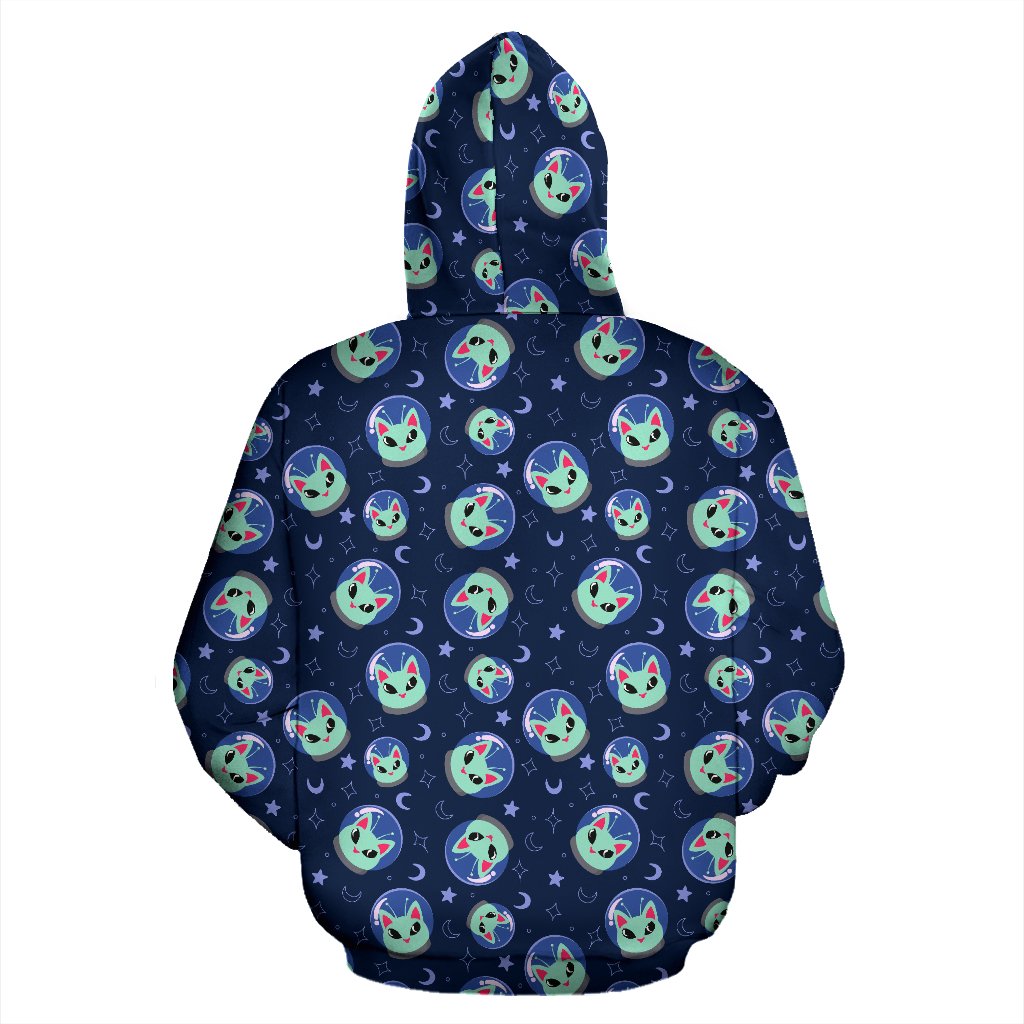 Alien Cat Zip Up Hoodie