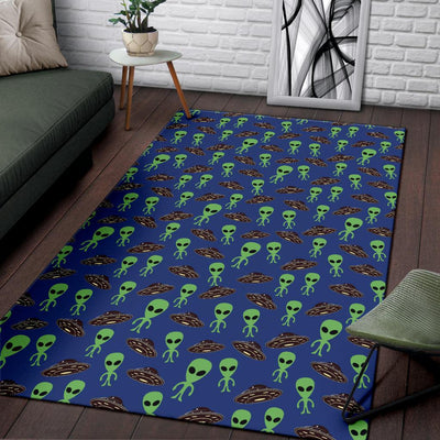 Alien Green UFO Pattern Area Rugs-JTAMIGO.COM