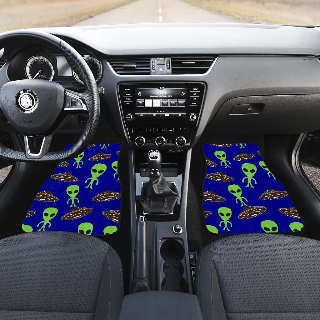 Alien Green UFO Pattern Car Floor Mats
