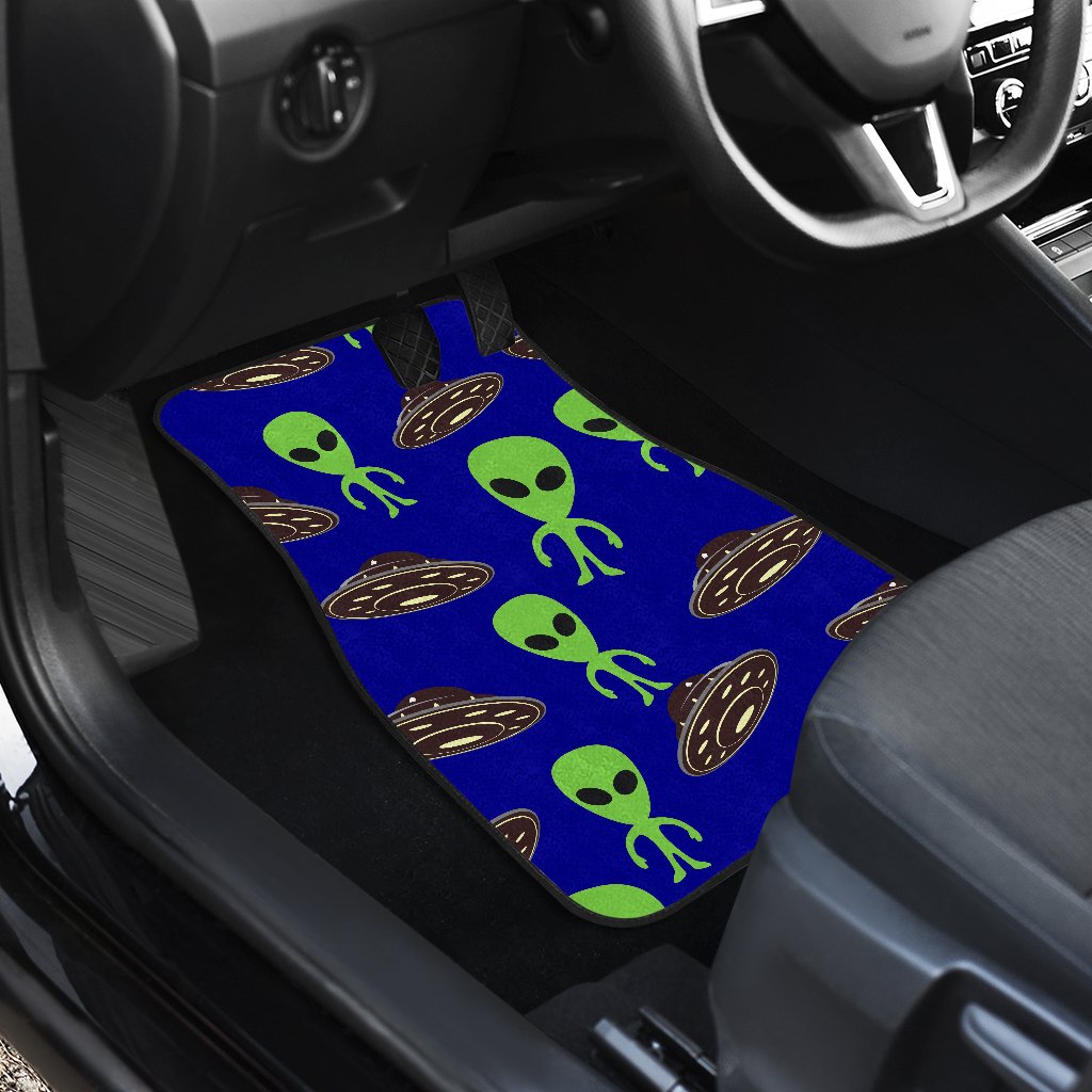 Alien Green UFO Pattern Car Floor Mats