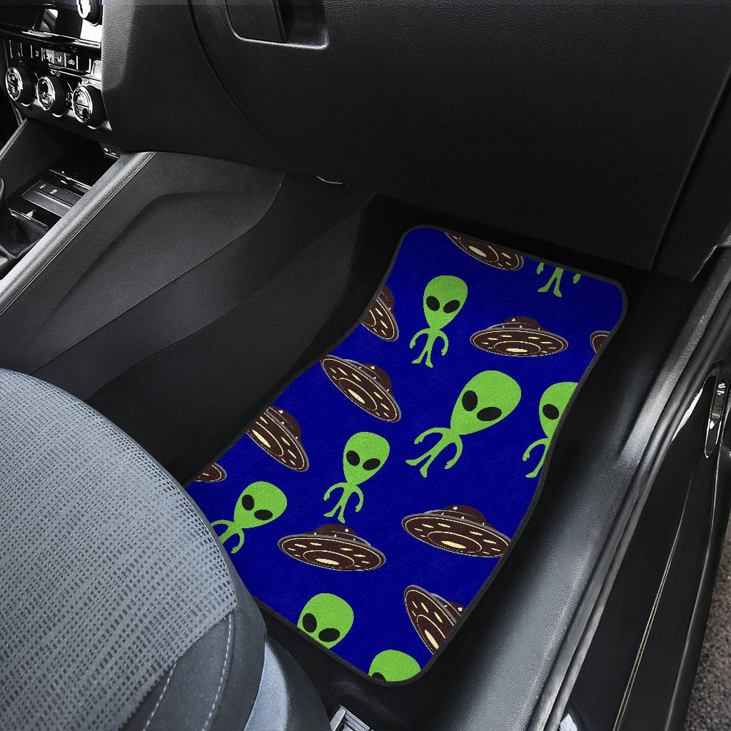 Alien Green UFO Pattern Car Floor Mats