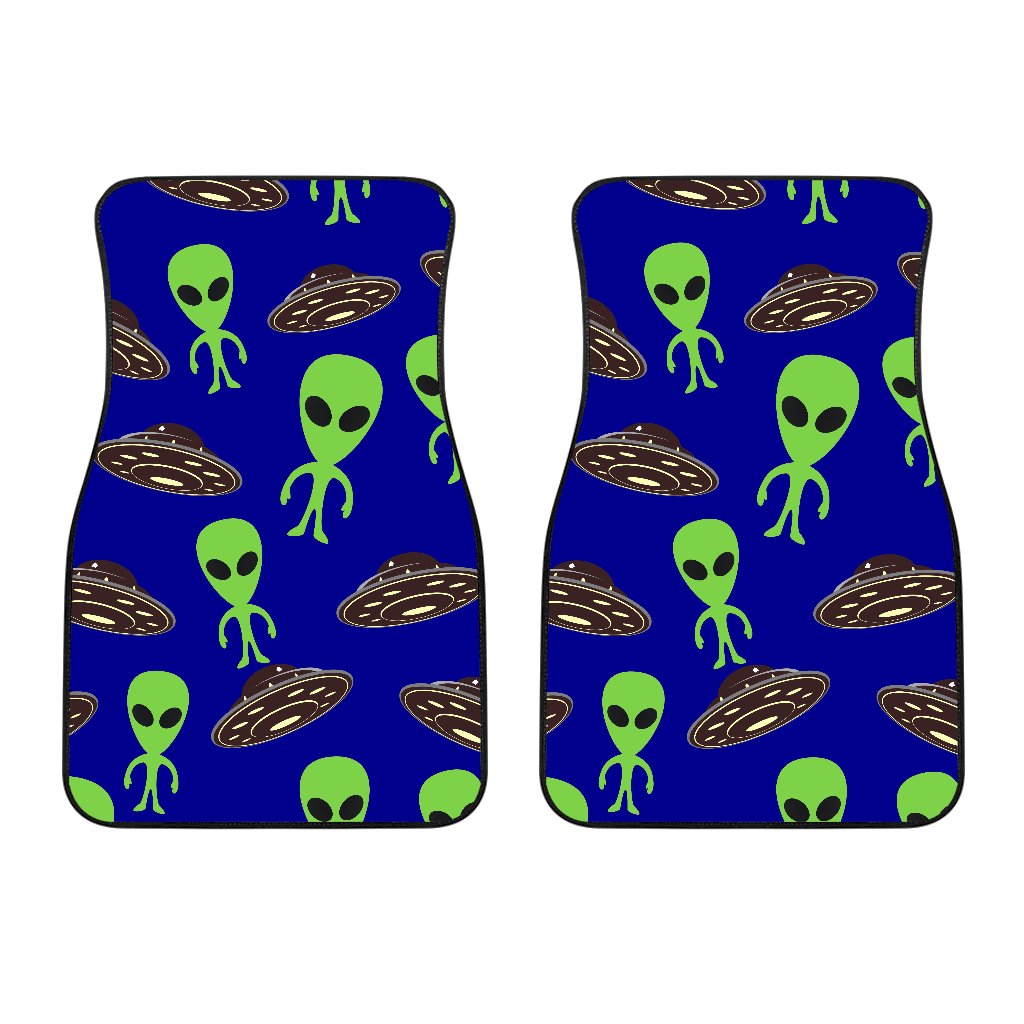 Alien Green UFO Pattern Car Floor Mats
