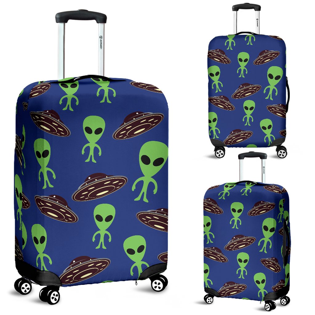 Alien Green UFO Pattern Luggage Cover Protector