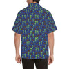 Alien Green UFO Pattern Men Aloha Hawaiian Shirt