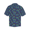 Alien Green UFO Pattern Men Aloha Hawaiian Shirt