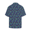 Alien Green UFO Pattern Men Aloha Hawaiian Shirt