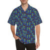 Alien Green UFO Pattern Men Aloha Hawaiian Shirt