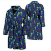 Alien Green UFO Pattern Men Bath Robe-JTAMIGO.COM