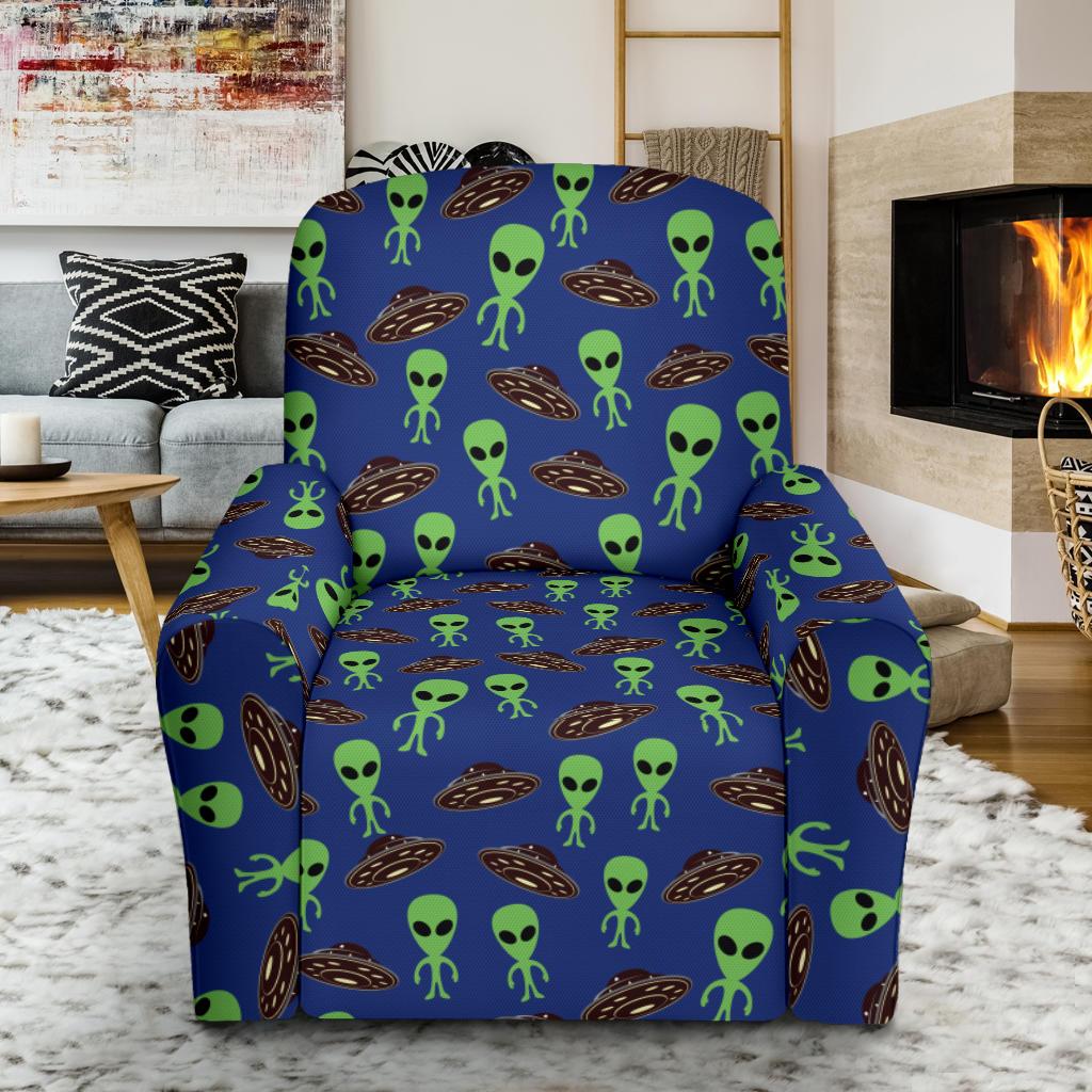Alien Green UFO Pattern Single Sofa Slipcover -JTAMIGO.COM