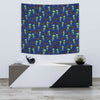 Alien Green UFO Pattern Tapestry