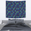 Alien Green UFO Pattern Tapestry