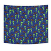 Alien Green UFO Pattern Tapestry