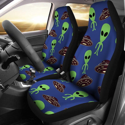 Alien Green UFO Pattern Universal Fit Car Seat Covers