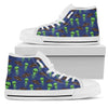 Alien Green UFO Pattern Women High Top Shoes