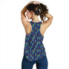 Alien Green UFO Pattern Women Racerback Tank Top