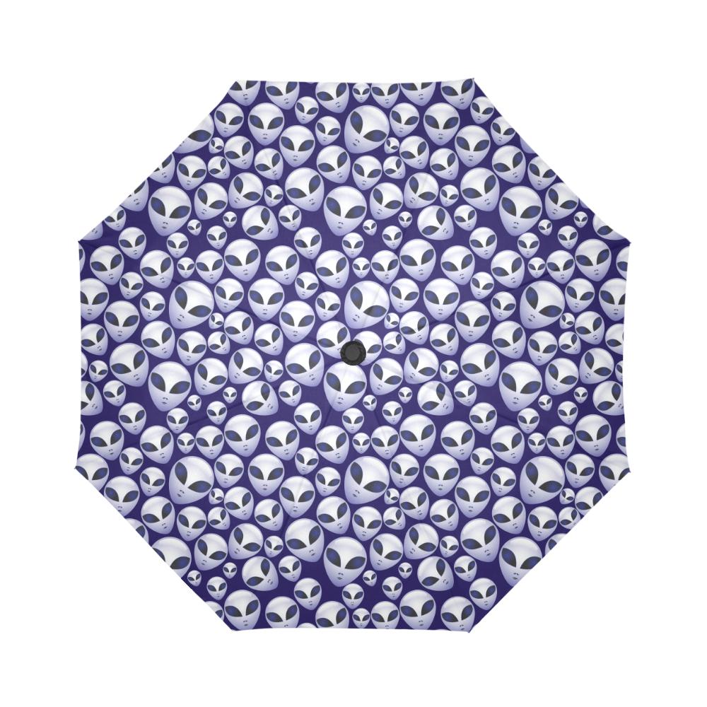 Alien Head Extraterrestrial Automatic Foldable Umbrella