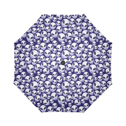 Alien Head Extraterrestrial Automatic Foldable Umbrella