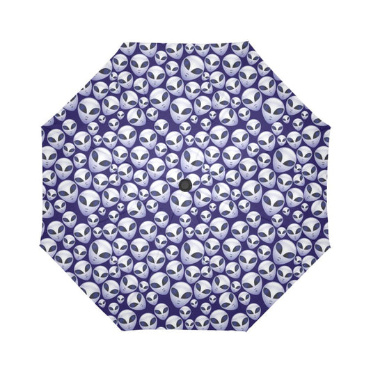 Alien Head Extraterrestrial Automatic Foldable Umbrella