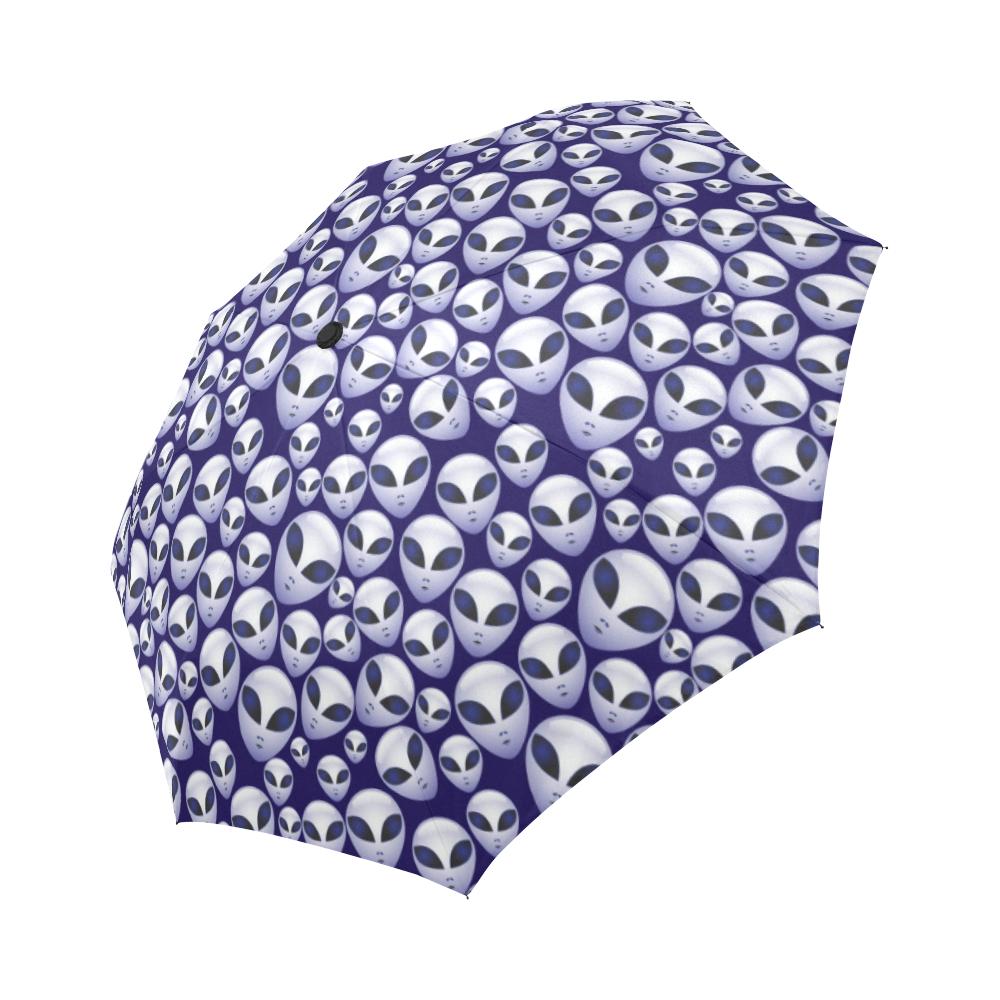 Alien Head Extraterrestrial Automatic Foldable Umbrella