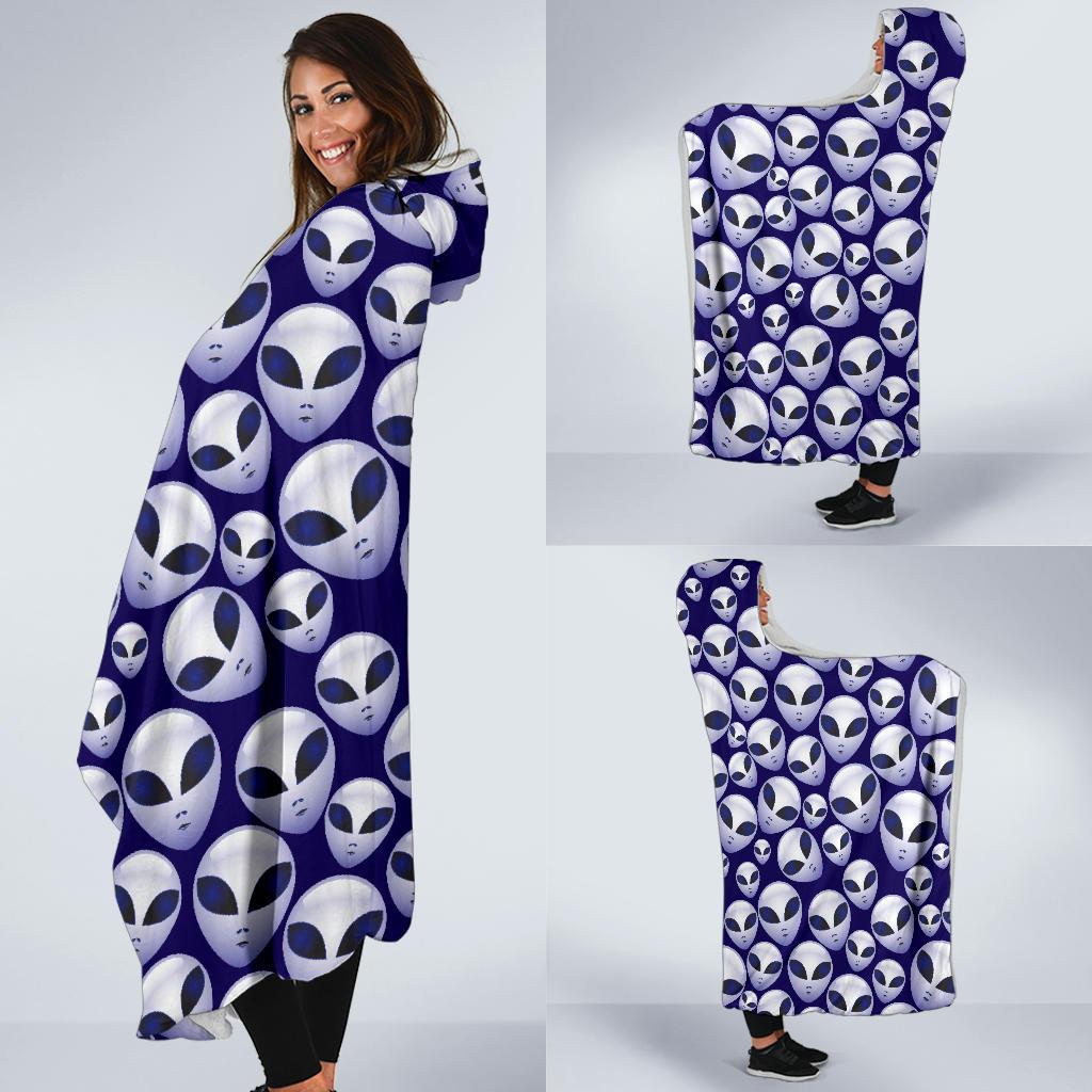 Alien Head Extraterrestrial Hooded Blanket-JTAMIGO.COM