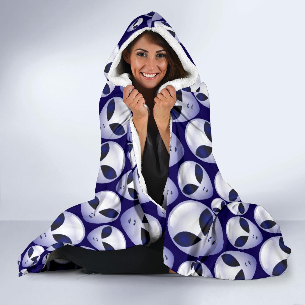 Alien Head Extraterrestrial Hooded Blanket-JTAMIGO.COM