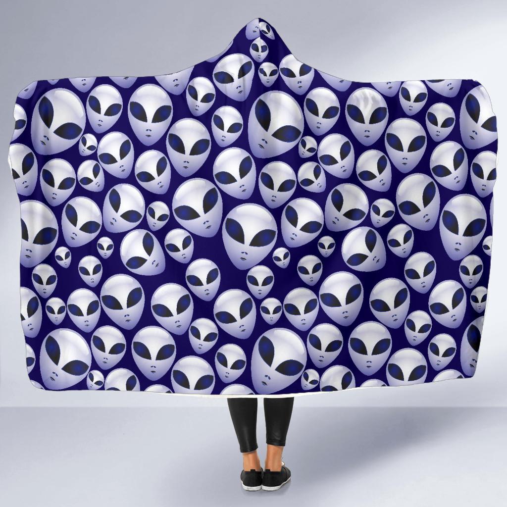 Alien Head Extraterrestrial Hooded Blanket-JTAMIGO.COM