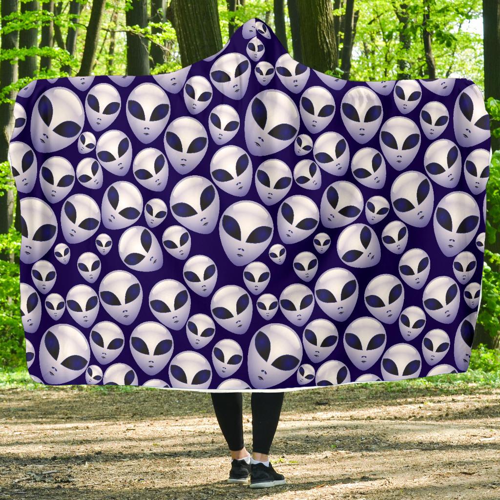 Alien Head Extraterrestrial Hooded Blanket-JTAMIGO.COM