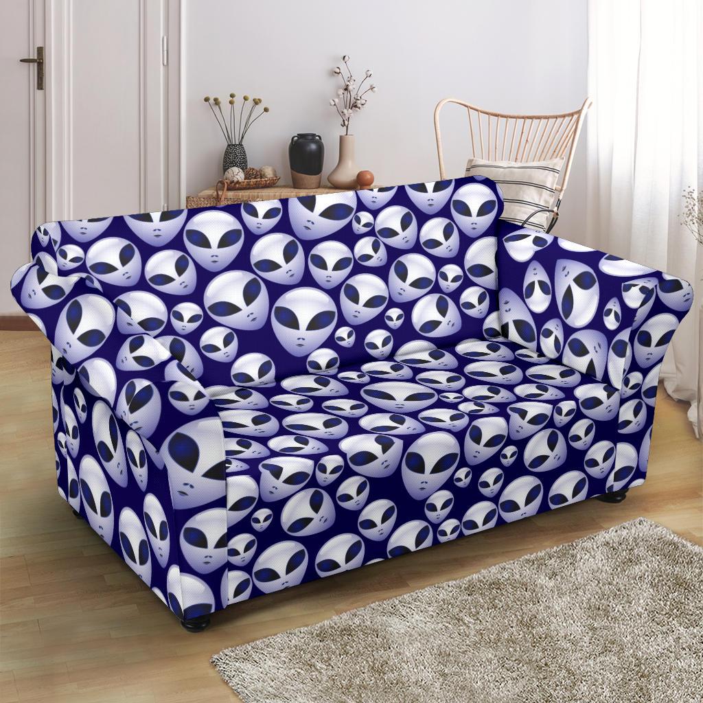 Alien Head Extraterrestrial Loveseat Slipcover-JTAMIGO.COM