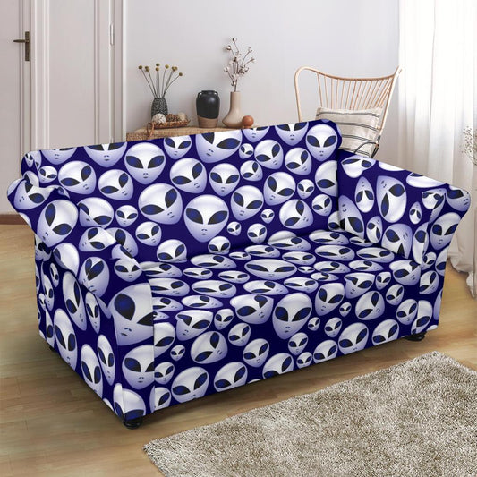 Alien Head Extraterrestrial Loveseat Slipcover-JTAMIGO.COM