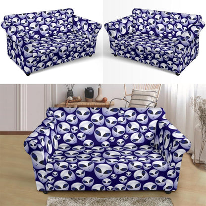 Alien Head Extraterrestrial Loveseat Slipcover-JTAMIGO.COM