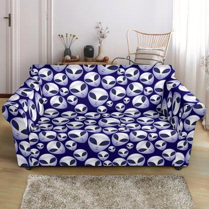 Alien Head Extraterrestrial Loveseat Slipcover-JTAMIGO.COM