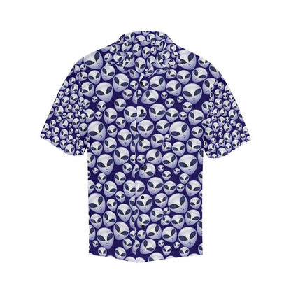 Alien Head Extraterrestrial Men Aloha Hawaiian Shirt