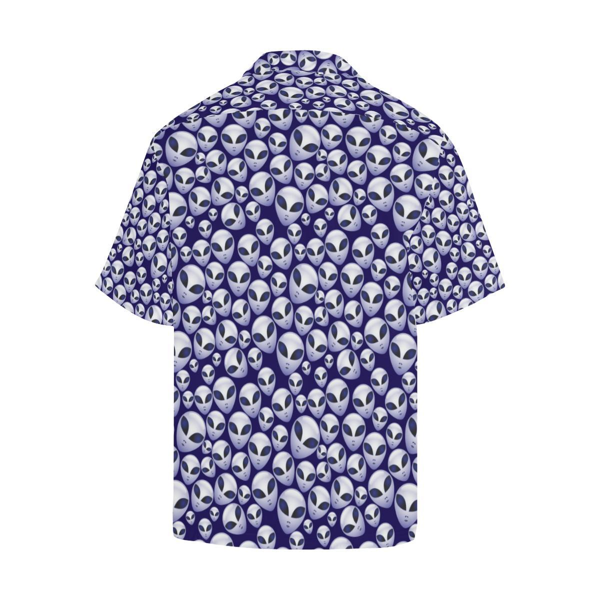 Alien Head Extraterrestrial Men Aloha Hawaiian Shirt
