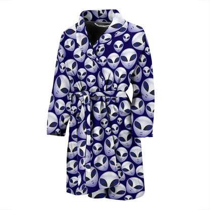 Alien Head Extraterrestrial Men Bath Robe-JTAMIGO.COM