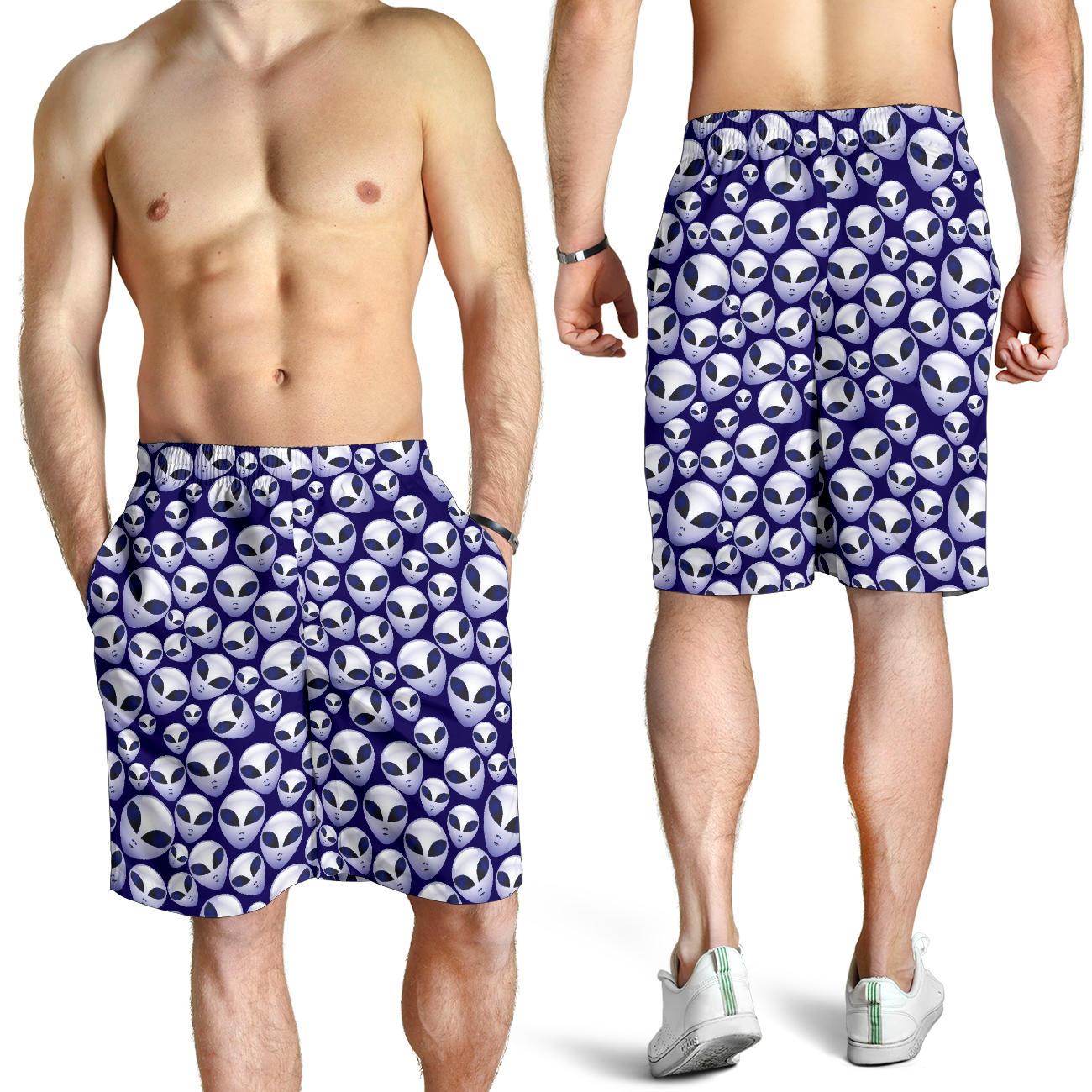 Alien Head Extraterrestrial Mens Shorts-JTAMIGO.COM