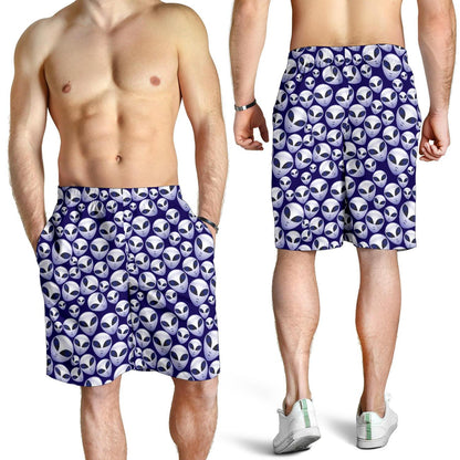 Alien Head Extraterrestrial Mens Shorts-JTAMIGO.COM