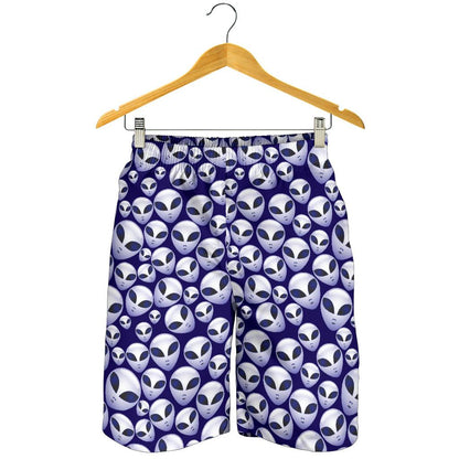 Alien Head Extraterrestrial Mens Shorts-JTAMIGO.COM
