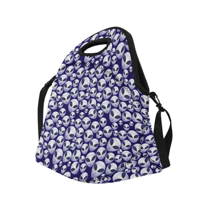 Alien Head Extraterrestrial Neoprene Lunch Bag (Model 1669)(Large)-JTAMIGO.COM
