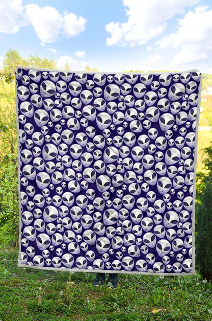 Alien Head Extraterrestrial Premium Quilt-JTAMIGO.COM