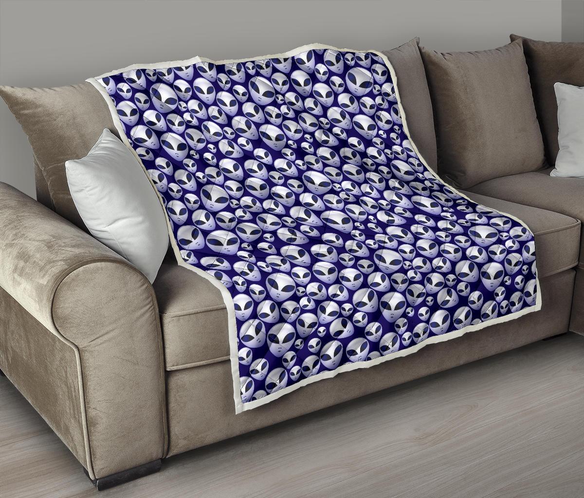 Alien Head Extraterrestrial Premium Quilt-JTAMIGO.COM