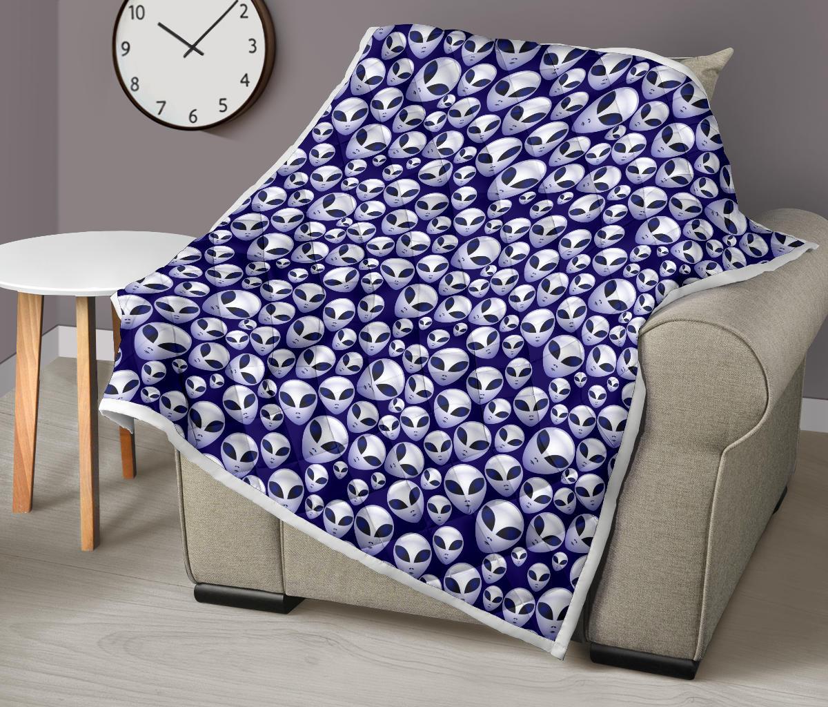 Alien Head Extraterrestrial Premium Quilt-JTAMIGO.COM
