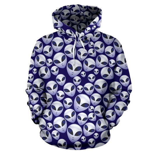 Alien Head Extraterrestrial Pullover Hoodie