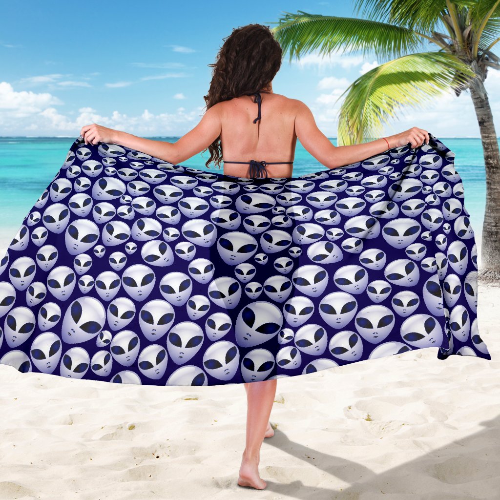Alien Head Extraterrestrial Sarong Pareo Wrap