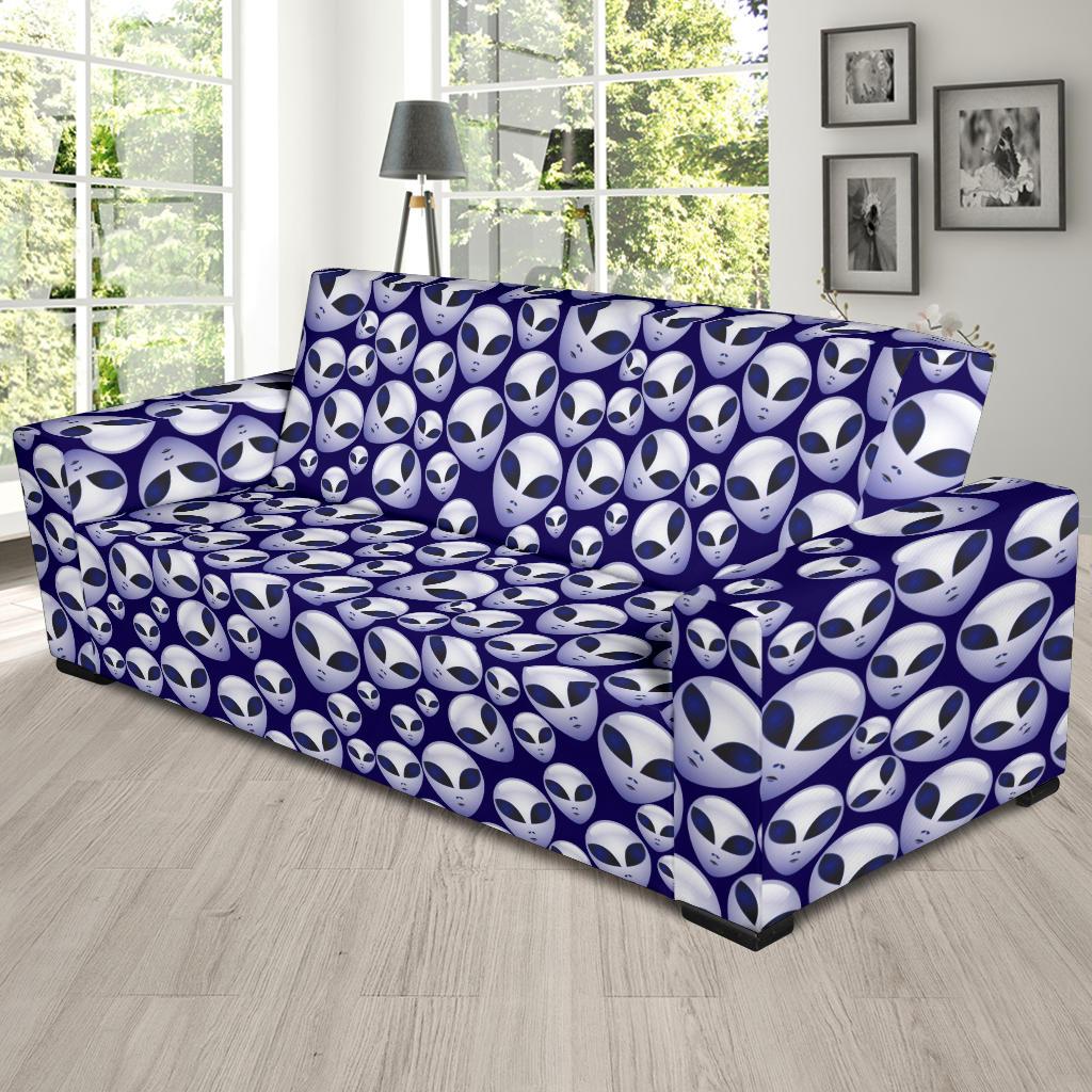 Alien Head Extraterrestrial Sofa Slipcover-JTAMIGO.COM