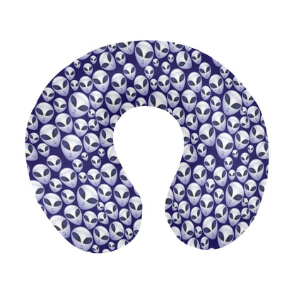 Alien Head Extraterrestrial U-Shaped Travel Neck Pillow-JTAMIGO.COM