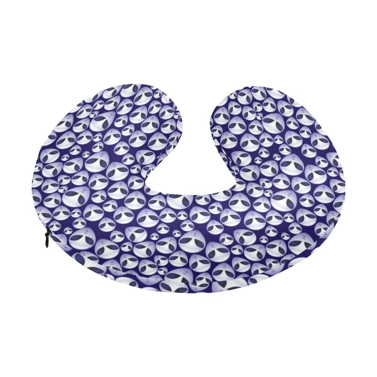 Alien Head Extraterrestrial U-Shaped Travel Neck Pillow-JTAMIGO.COM