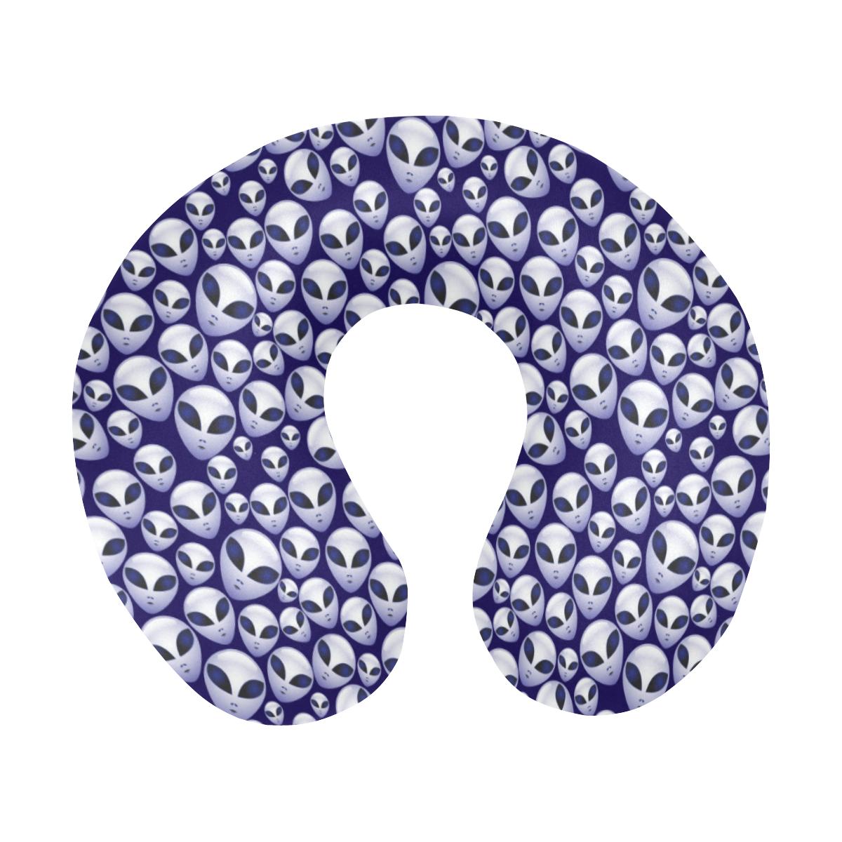 Alien Head Extraterrestrial U-Shaped Travel Neck Pillow-JTAMIGO.COM
