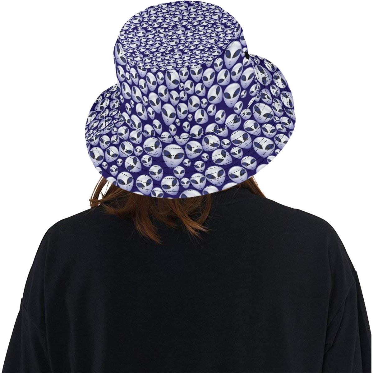 Alien Head Extraterrestrial Unisex Bucket Hat